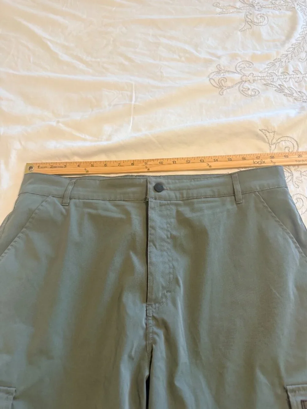 Buffalo Shorts Mens 36 Blue Cargo Hiking Nylon Stretch Outdoor‎ Travel Hike